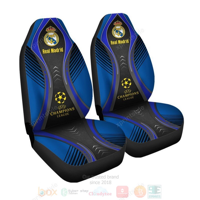 Real Madrid Blue Car Seat Cover 1