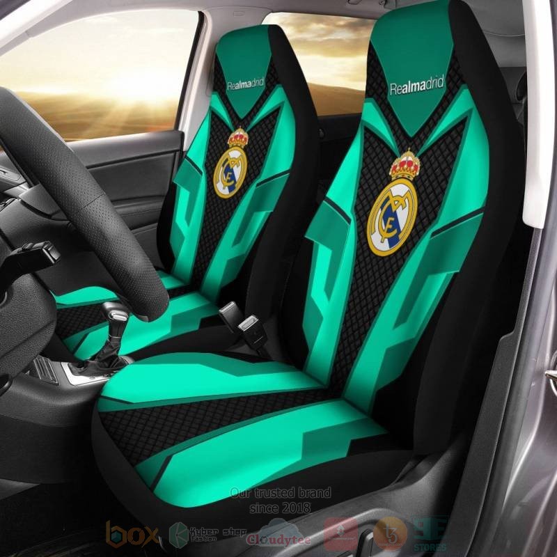 Real Madrid Green Car Seat Cover