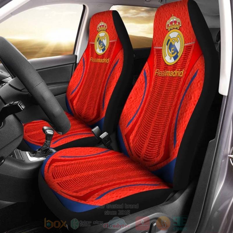 Real Madrid Red Car Seat Cover