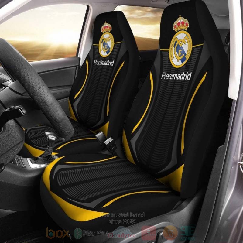 Real Madrid Yellow Black Car Seat Cover
