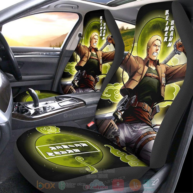 Reiner Braun Attack On Titan Anime Car Seat Cover 1