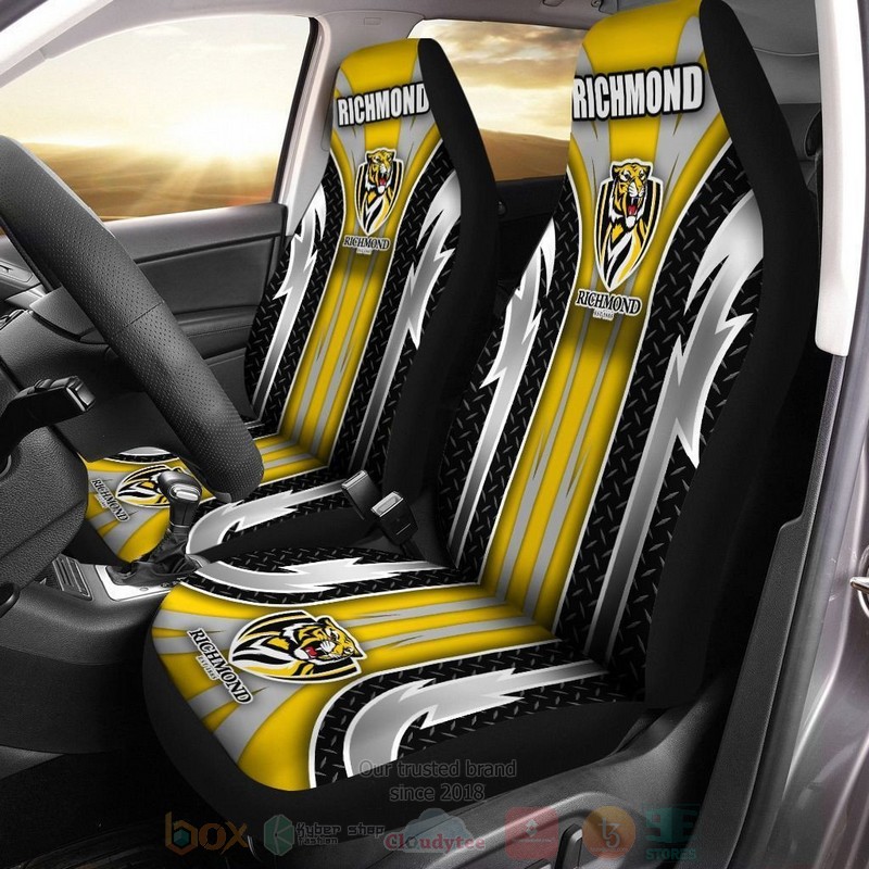 Richmond Football Club Yellow Grey Car Seat Cover
