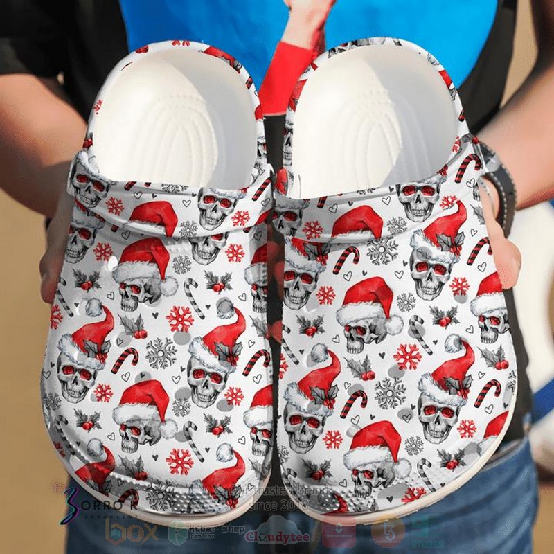 Skull Christmas Crocs Clog Shoes