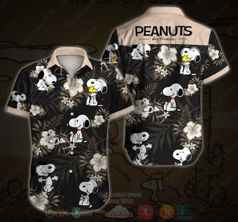 Snoopy Cartoon Peanuts Short Sleeve Hawaiian Shirt
