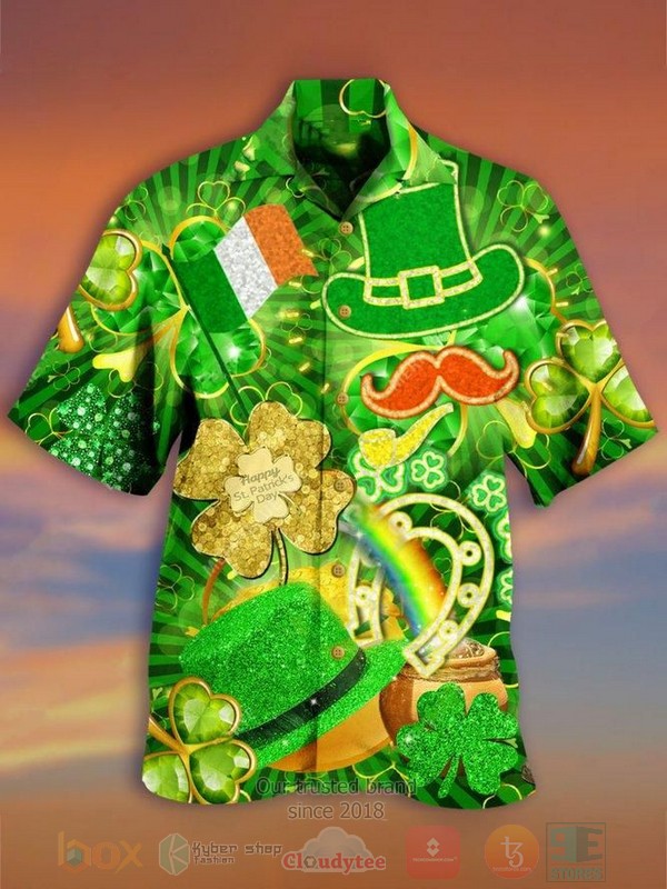 St Patricks Day Short Sleeve Hawaiian Shirt