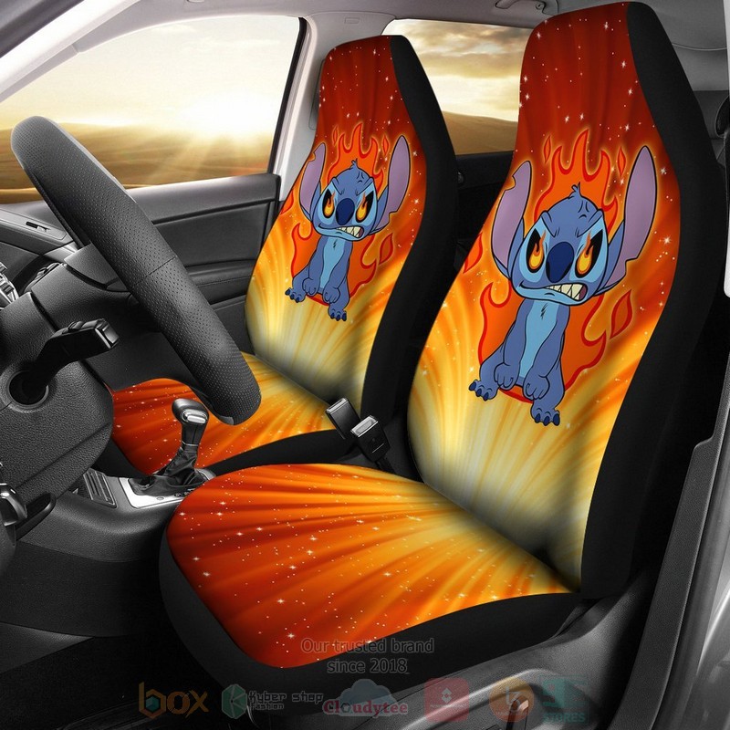 Stitch Angry Car Seat Cover
