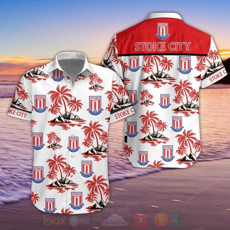 Stoke City F.C Hawaiian Shirt Short