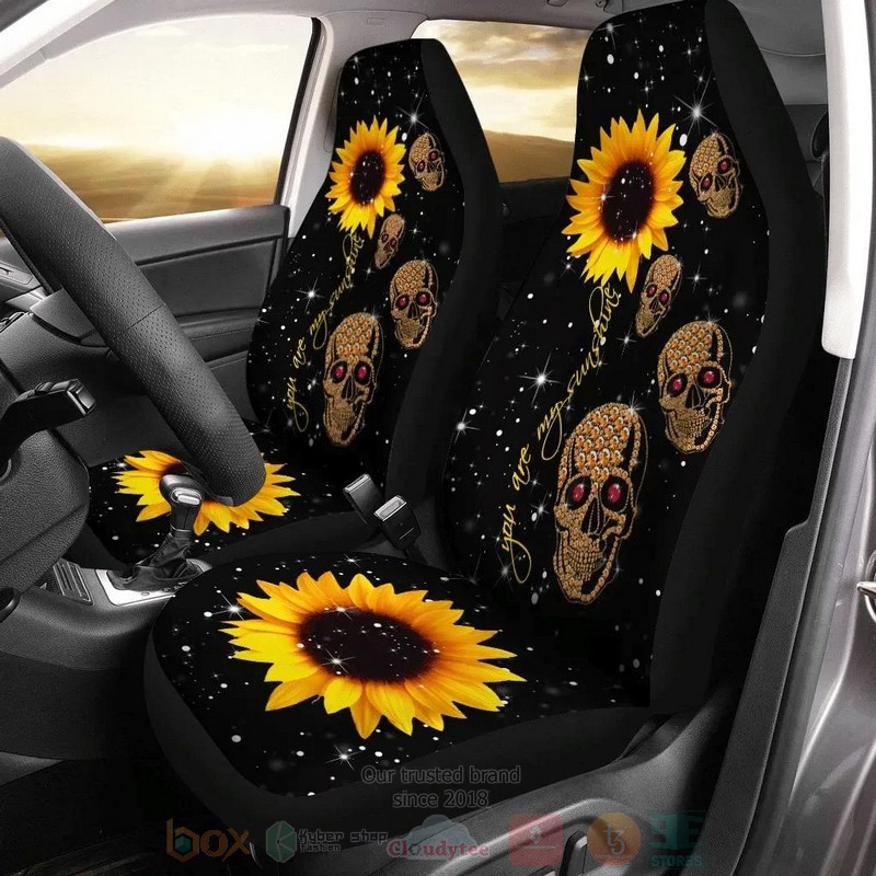 Sunflowers Skull My Sunshine Car Seat Cover