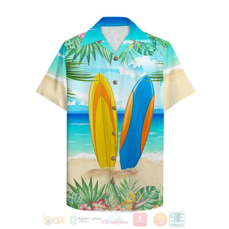 Surfing Unique Special Lovely Palm Beach Hawaiian Shirt 1
