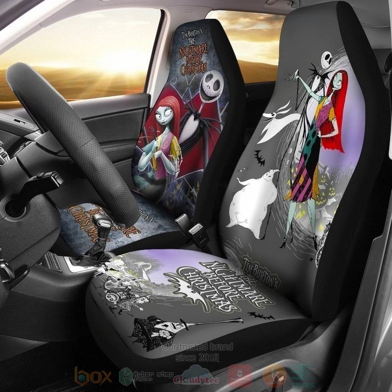 The Nightmare Before Christmas Jack and Sally Car Seat Cover