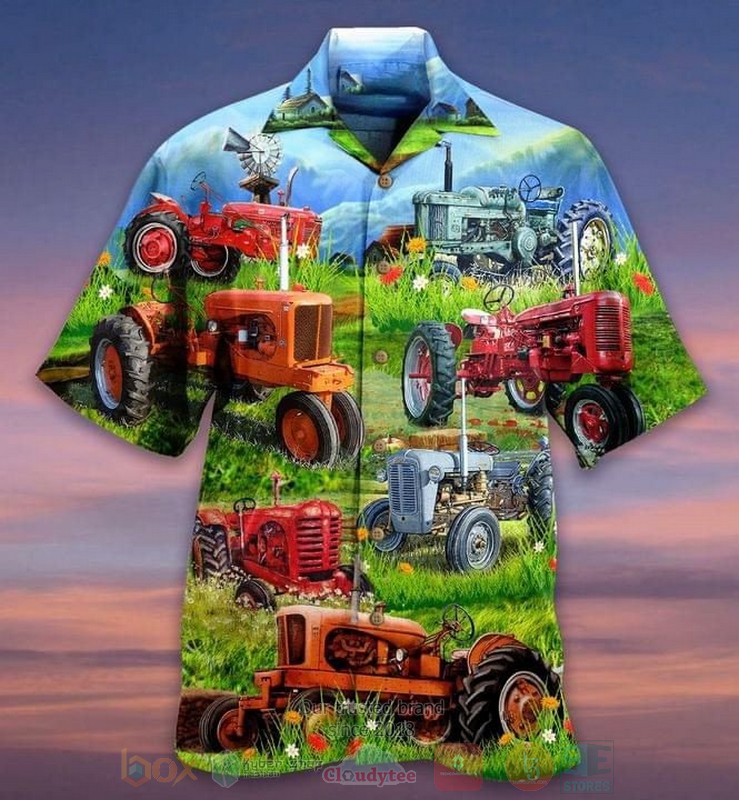Tractor Farm Short Sleeve Hawaiian Shirt