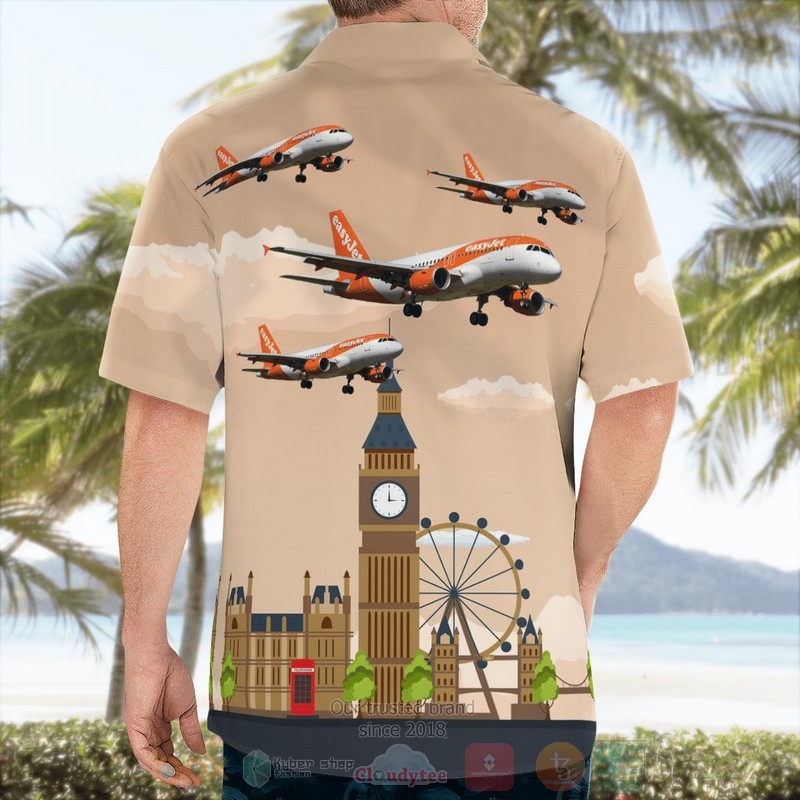 United Kingdom Airlines EasyJet Airbus A319 100 Hawaiian Shirt 1 2 3