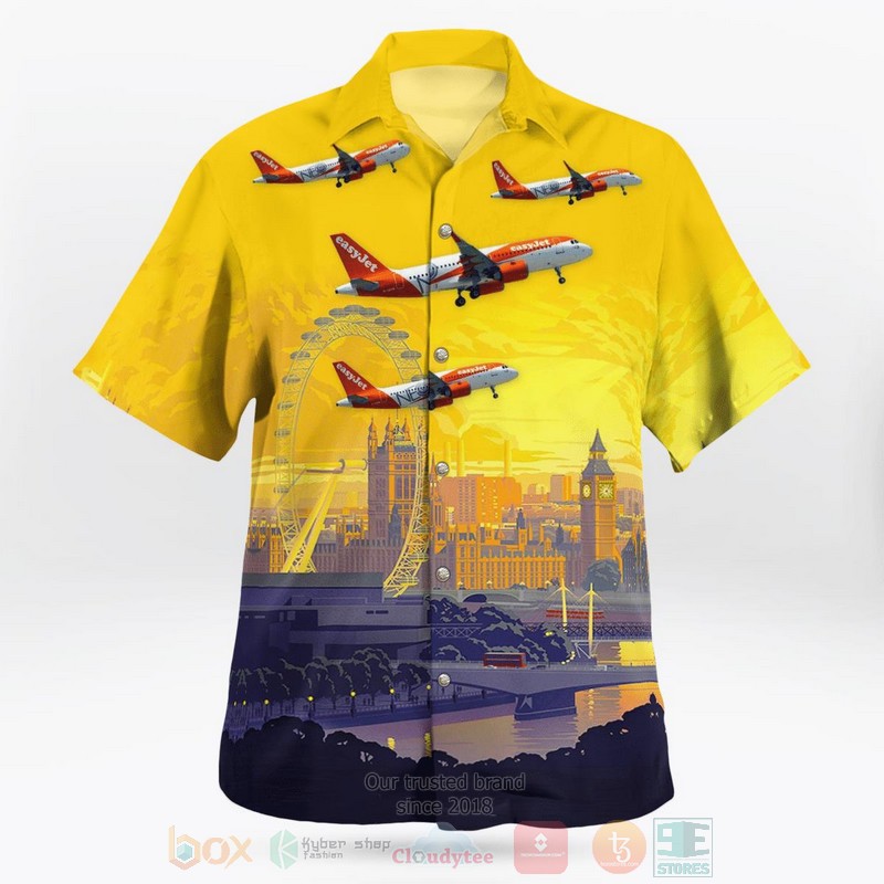 United Kingdom Airlines EasyJet Airbus A320neo Hawaiian Shirt 1