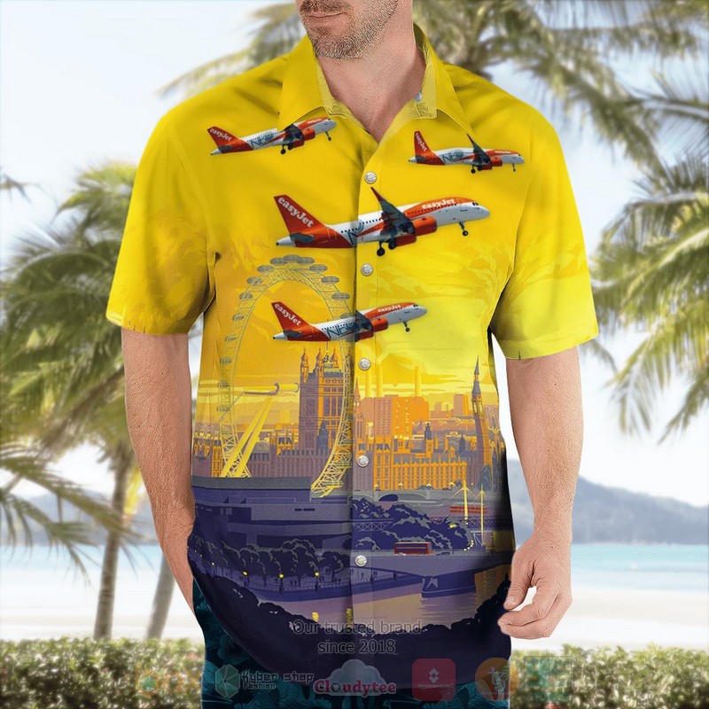 United Kingdom Airlines EasyJet Airbus A320neo Hawaiian Shirt 1 2