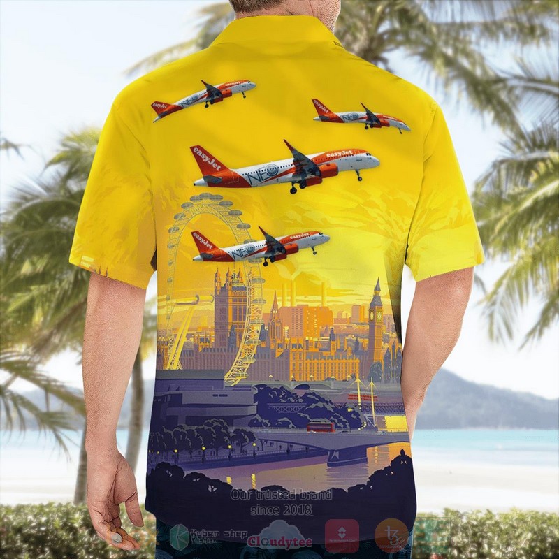 United Kingdom Airlines EasyJet Airbus A320neo Hawaiian Shirt 1 2 3