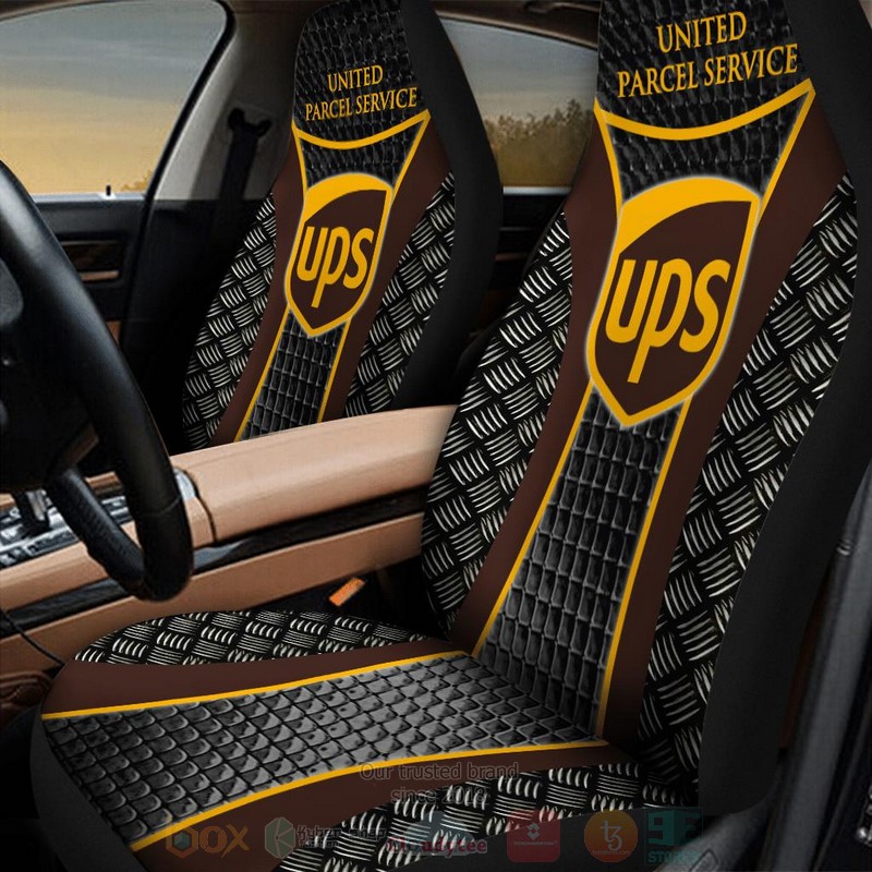 United Parcel Service Yellow Black Car Seat Cover 1