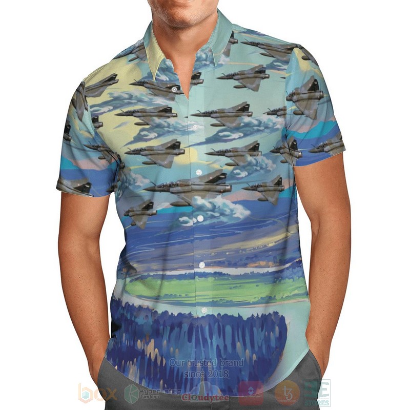 Mirage 2000D French Air and Space Force Hawaiian Shirt Short 1