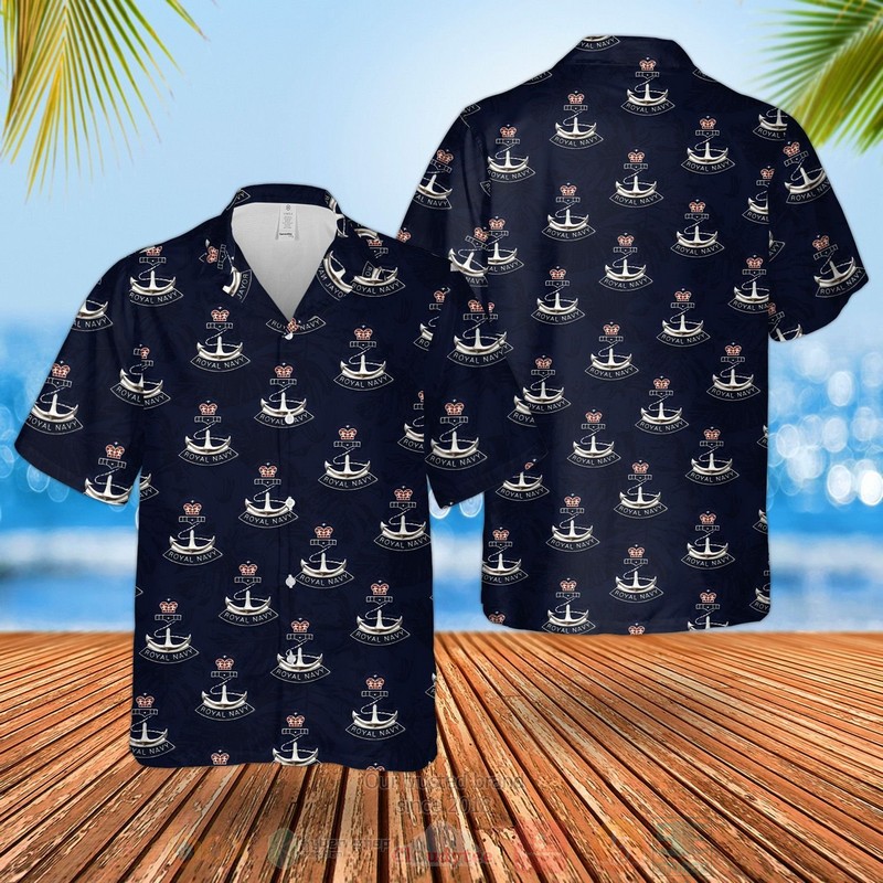 Royal Navy Badge Hawaiian Shirt Short