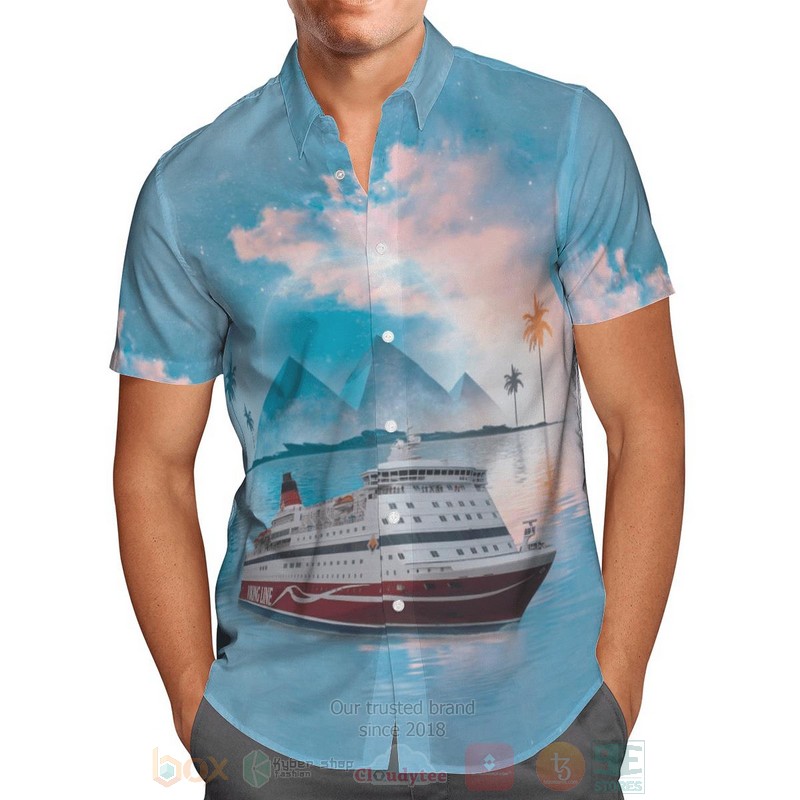 Viking Line Blue Hawaiian Shirt 1