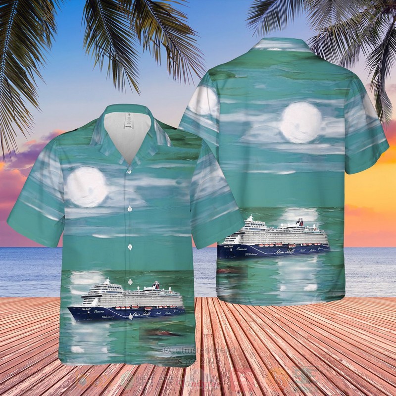 TUI Cruises Mein Schiff Green Hawaiian Shirt