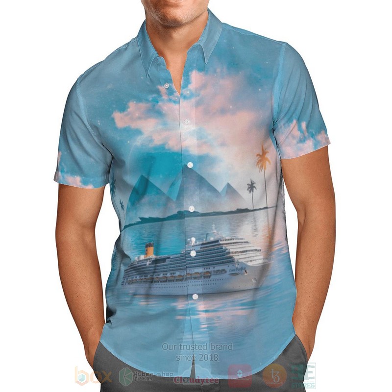 Costa Crociere Costa Pacifica Blue Hawaiian Shirt 1