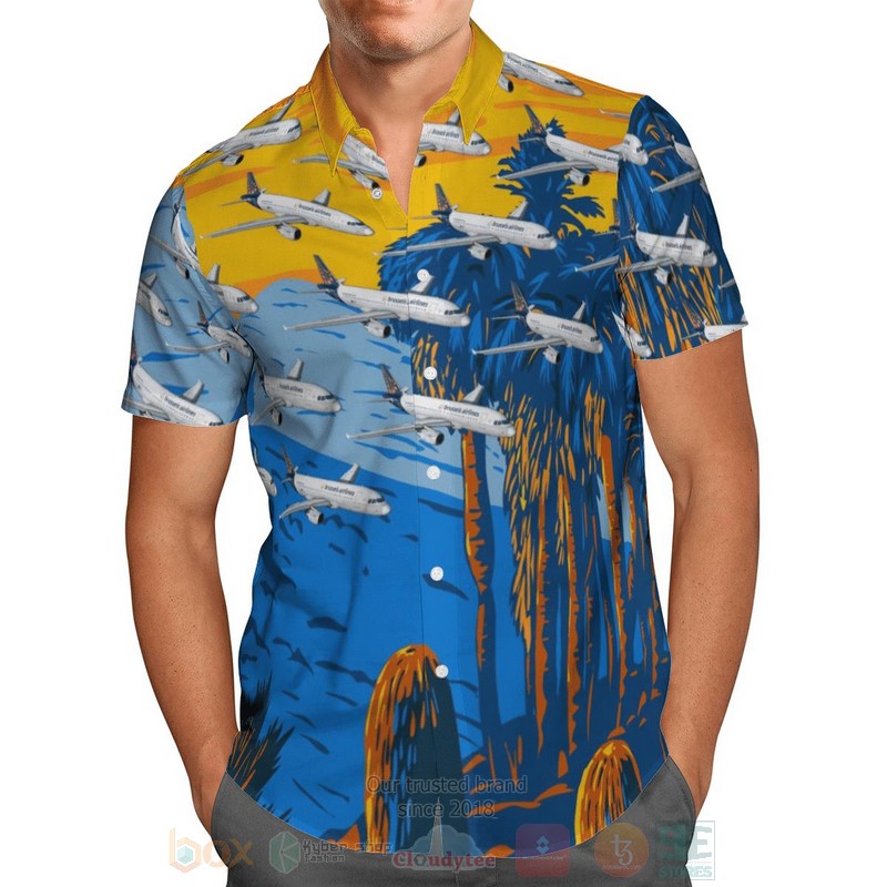 Brussels Airlines Airbus A319 100 Hawaiian Shirt 1