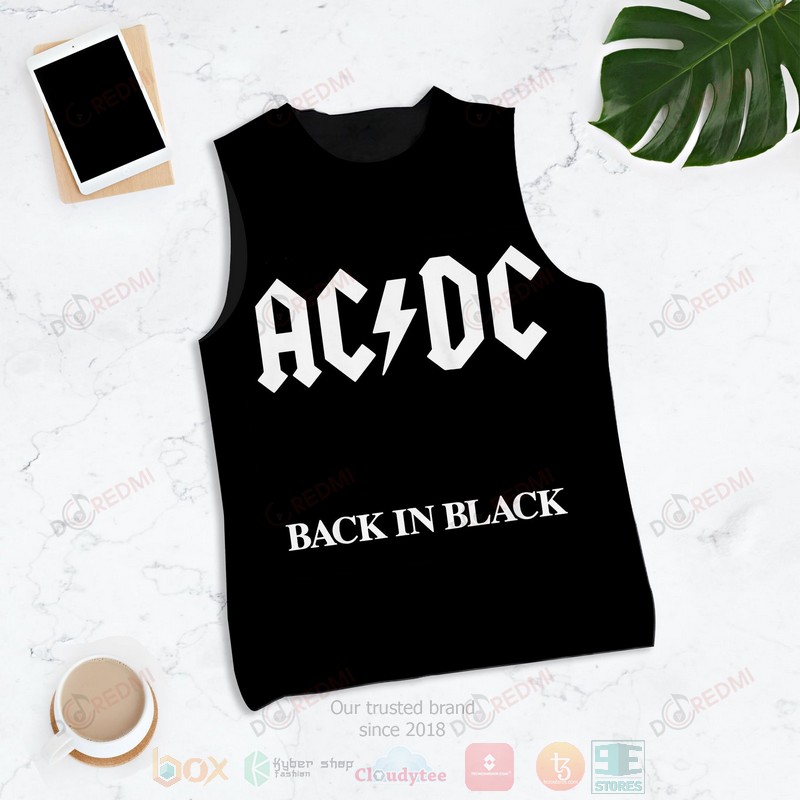 AC DC band Back in Black Album Tank Top2