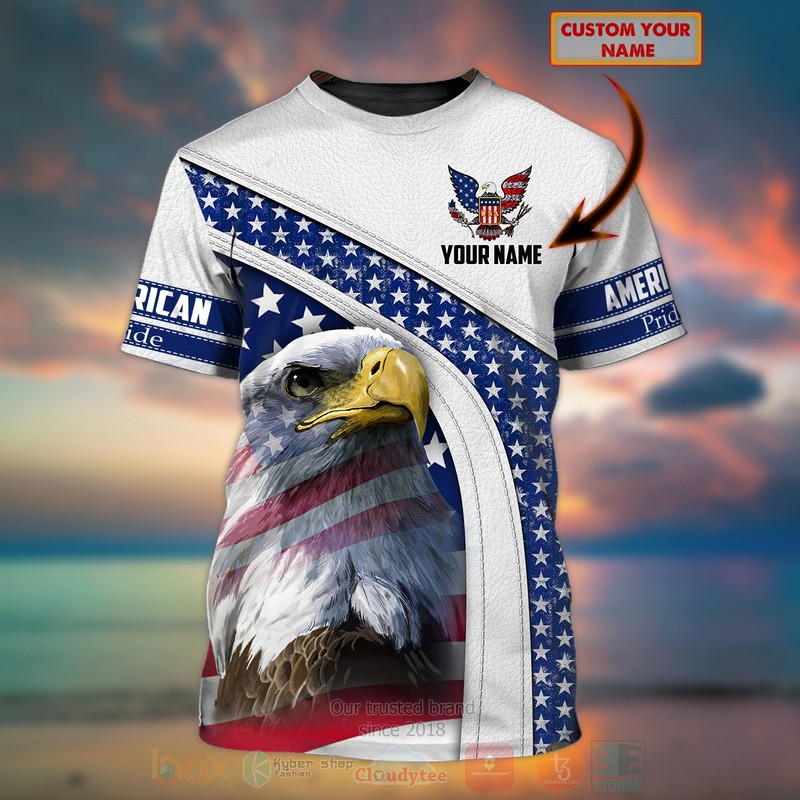 American Pride Eagle Custom Name T Shirt