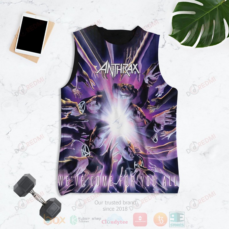 NEW Anthrax We've Come for You All Album 3D Tank Top1