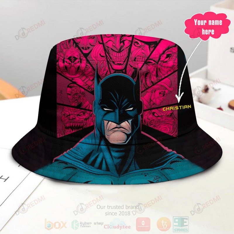 Batman Custom Name Bucket Hat