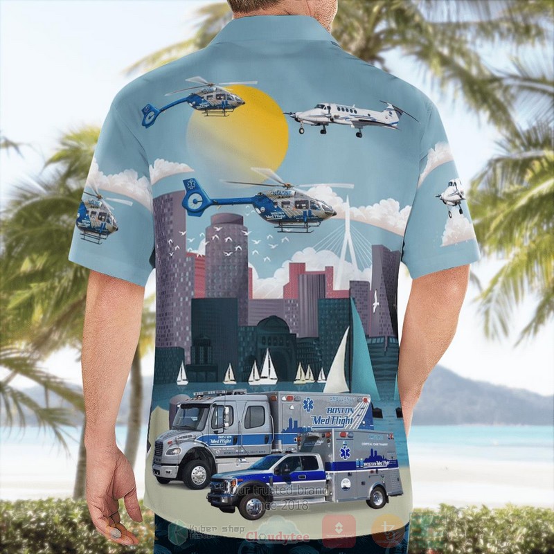 Bedford Massachusetts Boston MedFlight Ambulance And Helicoptes Hawaiian Shirt 1