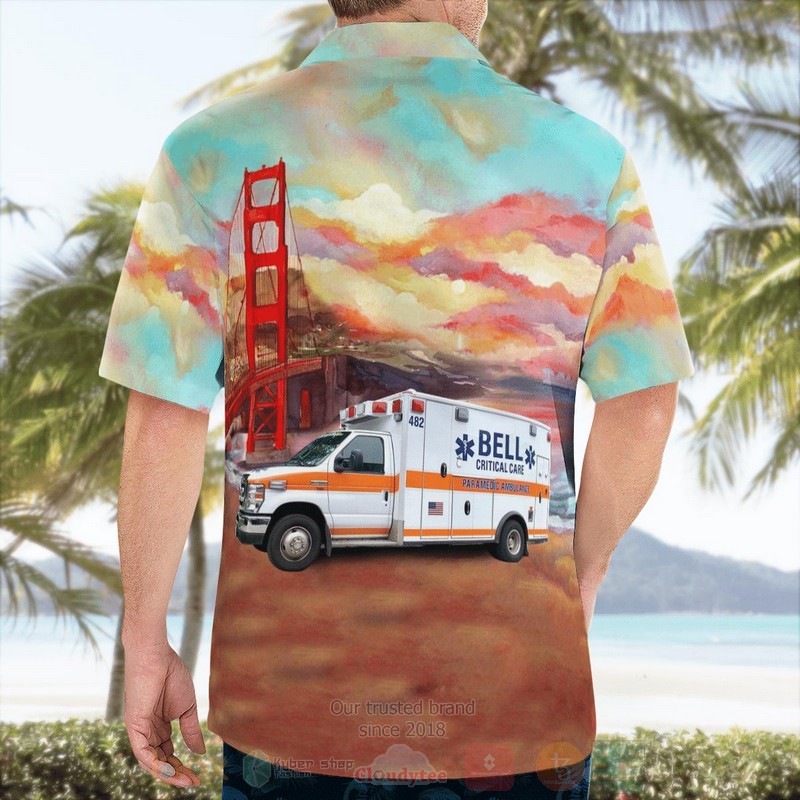 Bell Ambulance Milwaukee Wisconsin Ambulance Golden Gate Bridge Hawaiian Shirt 1 2 3