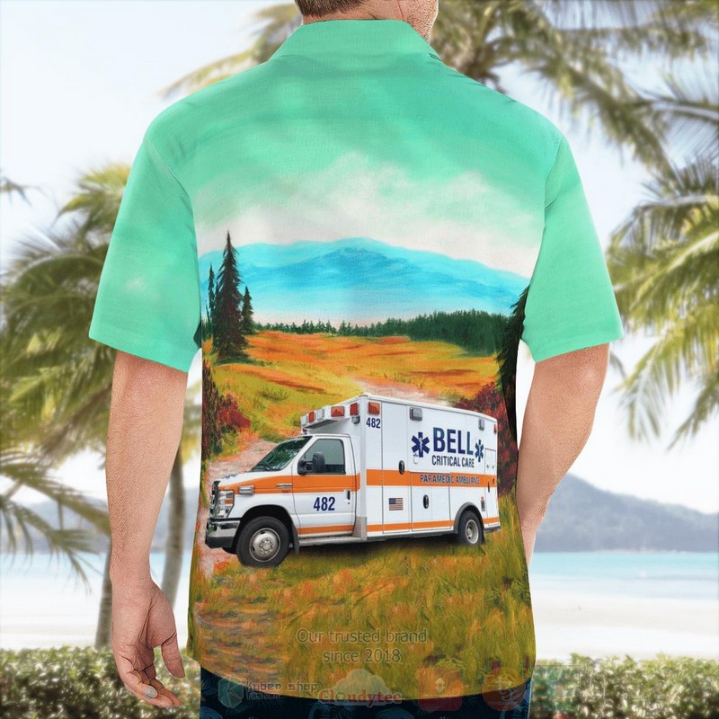 Bell Ambulance Milwaukee Wisconsin Ambulance Mountain Sunset Hawaiian Shirt 1 2 3