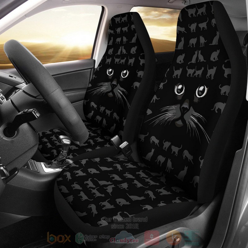 Black Cat Car Seat Cover