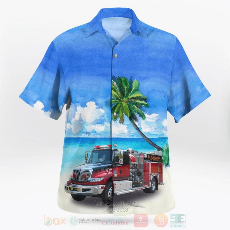 Blountstown Florida Blountstown Fire Department Hawaiian Shirt 1 2