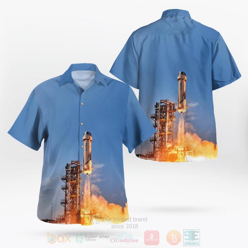 Blue Origin Rocket Hawaiian Shirt