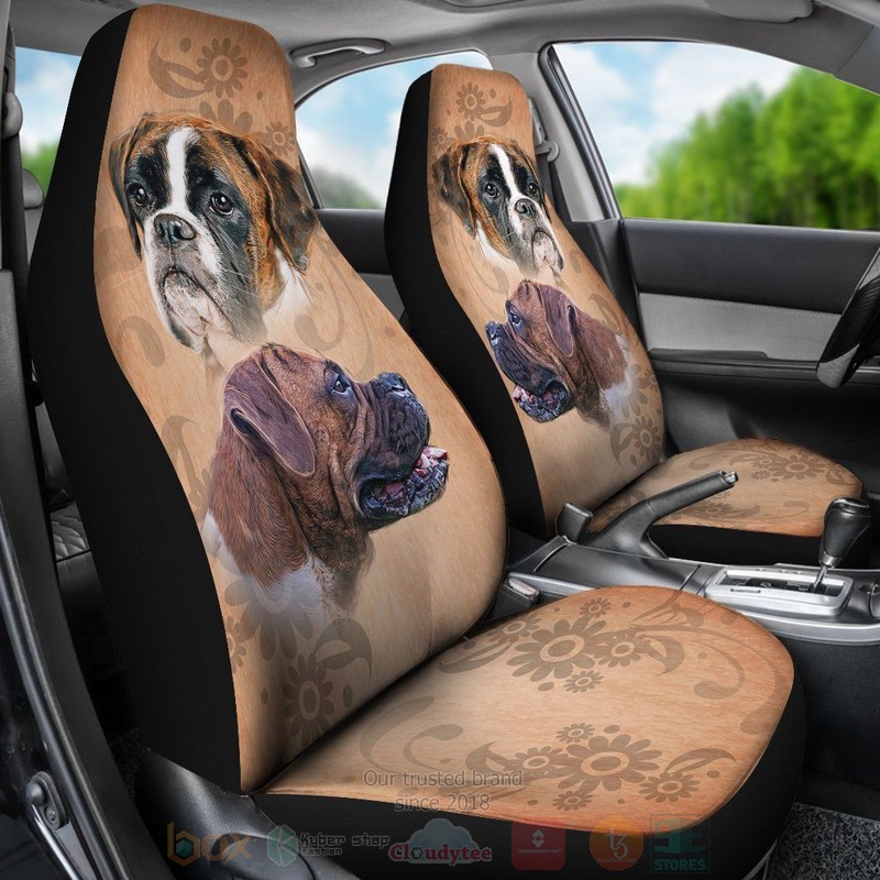 Boxer Dog Vintage Car Decoration Car Seat Cover