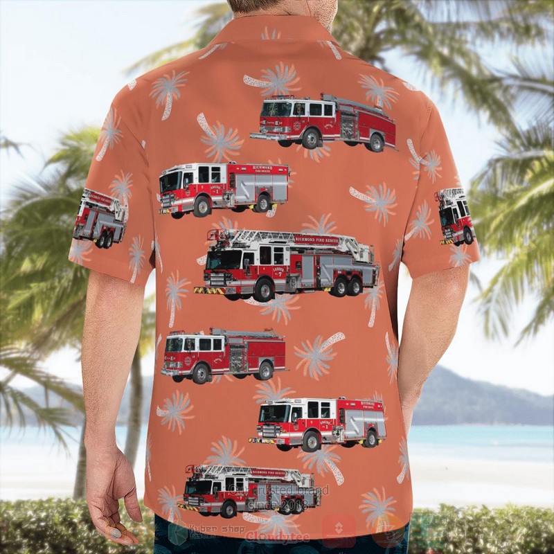 British Columbia Richmond Fire Rescue Department Hawaiian Shirt 1
