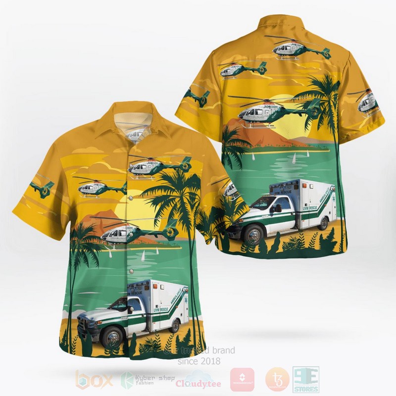 Burlington Vermont UVM Rescue Hawaiian Shirt