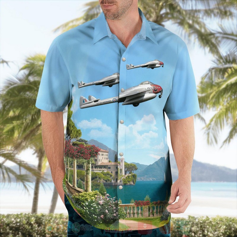 Canadian Museum of Flight de Havilland Vampire Hawaiian Shirt 1 2