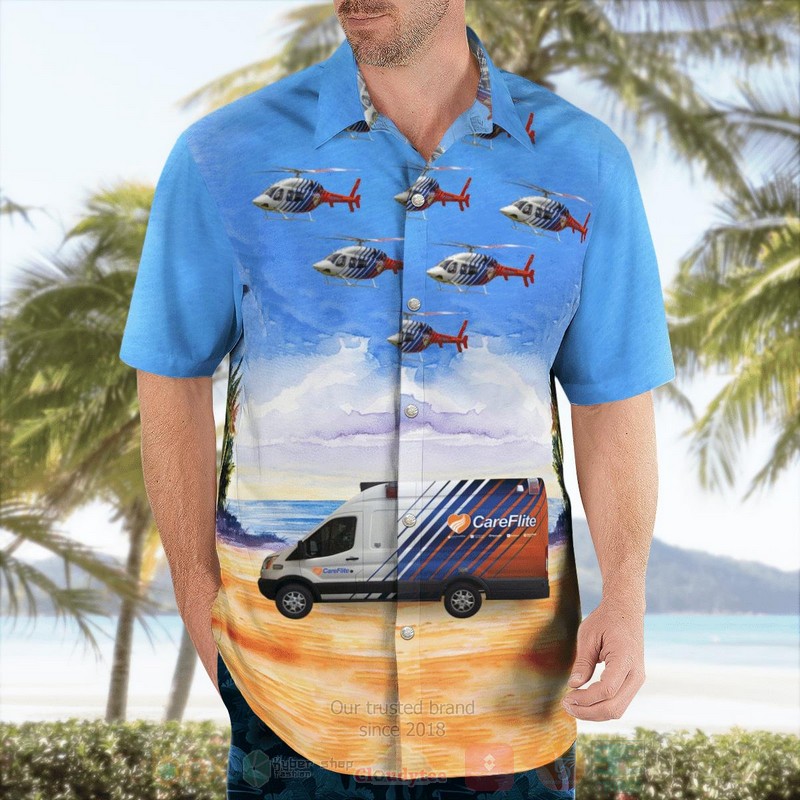 CareFlite Texas Fleet Hawaiian Shirt 1 2