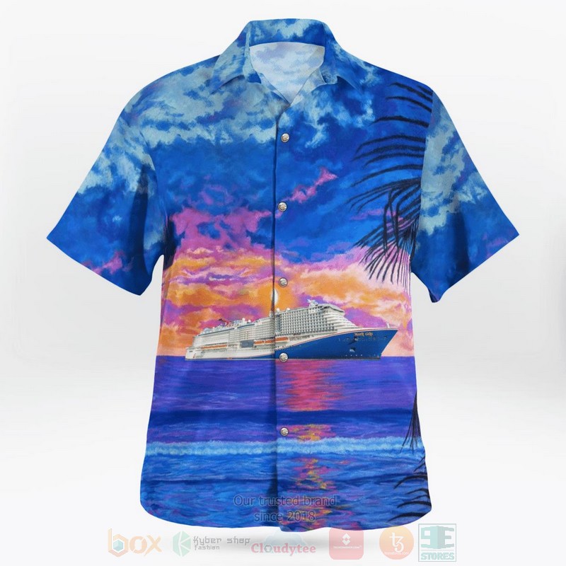 Carnival Cruise Lines Mardi Gras Hawaiian Shirt Short 1