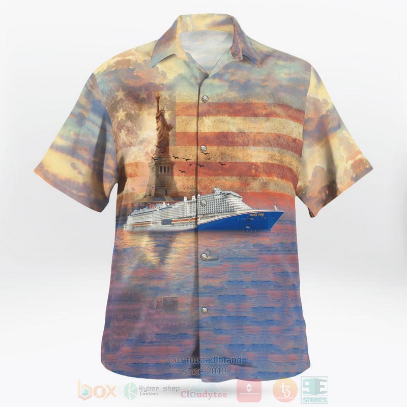 Carnival Cruise Lines Mardi Gras Independence Day Hawaiian Shirt Short 1