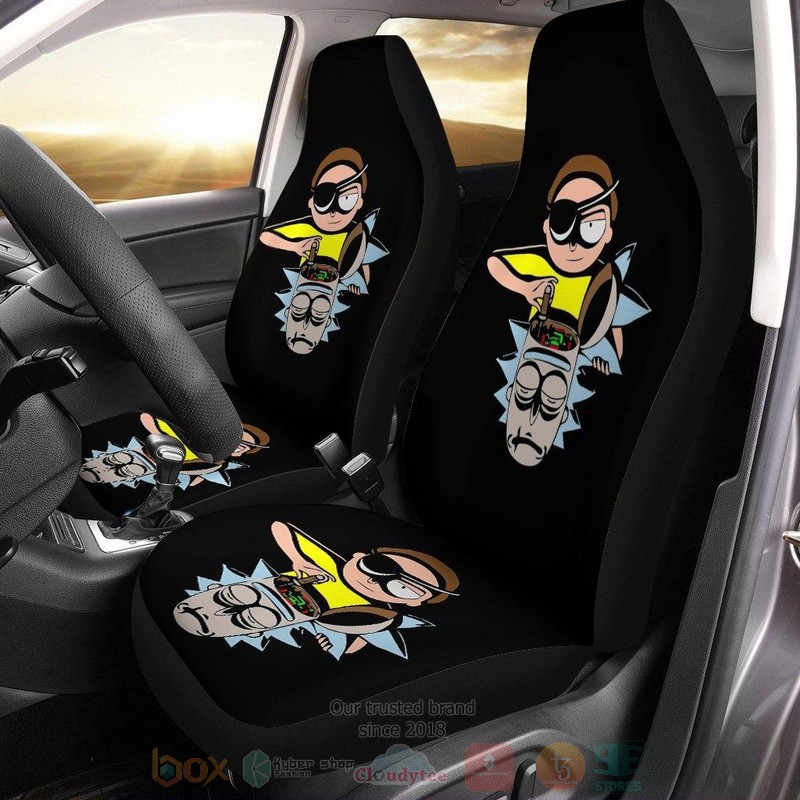 Cartoon Rick and Morty Car Seat Cover