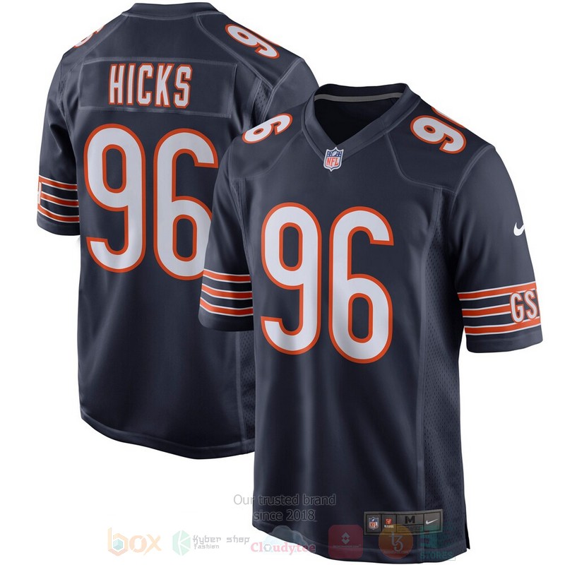Chicago Bears Akiem Hicks Navy Football Jersey