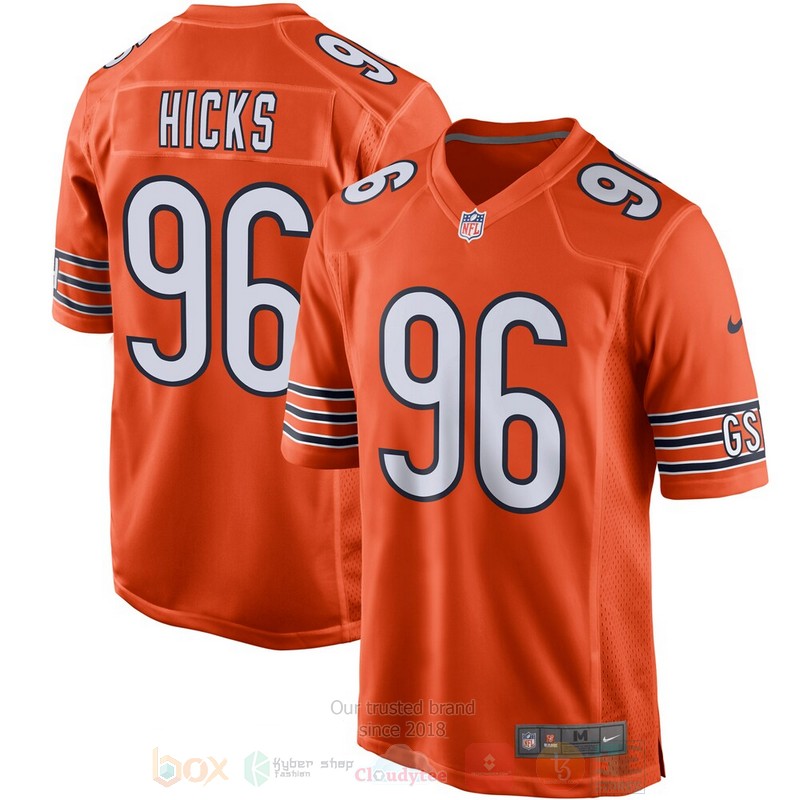 Chicago Bears Akiem Hicks Orange Football Jersey