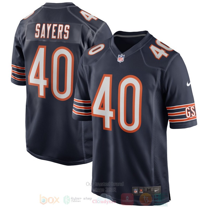 Chicago Bears Gale Sayers Navy Football Jersey
