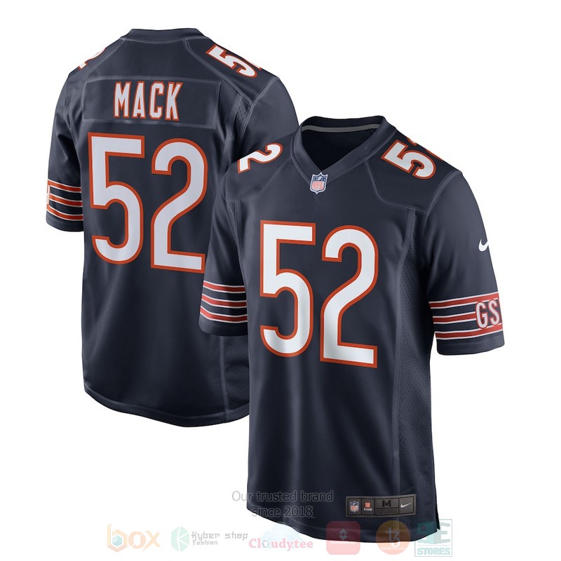Chicago Bears Khalil Mack Navy Football Jersey