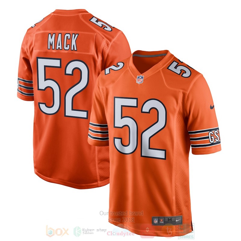 Chicago Bears Khalil Mack Orange Football Jersey