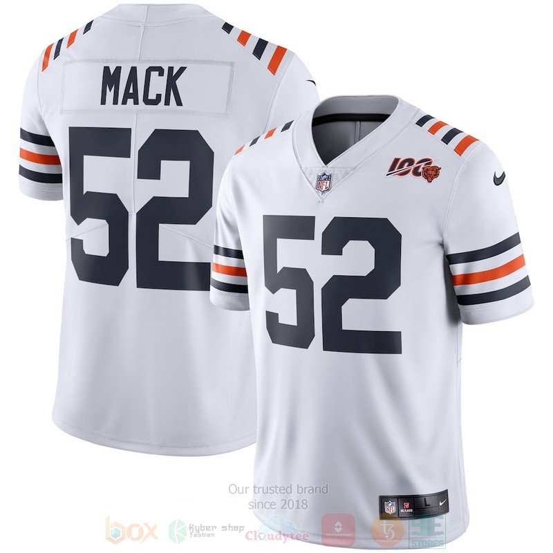 Chicago Bears Khalil Mack White 2019 100th Season Alternate NFL Football Jersey